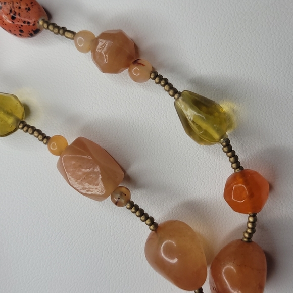 NINE WEST LONG STRAND BEADED NECKLACE - Picture 3 of 8